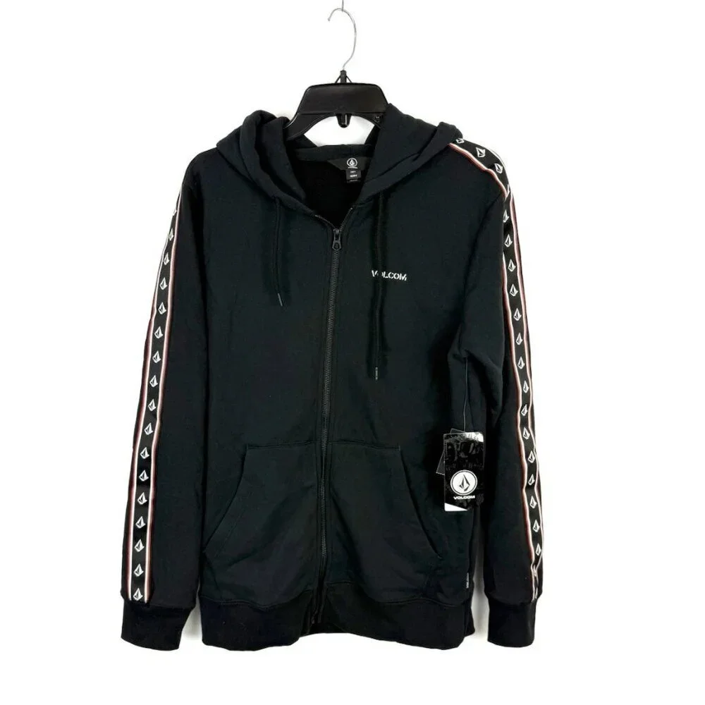 Volcom Men’s Black Zip Up Hoodie Size Small